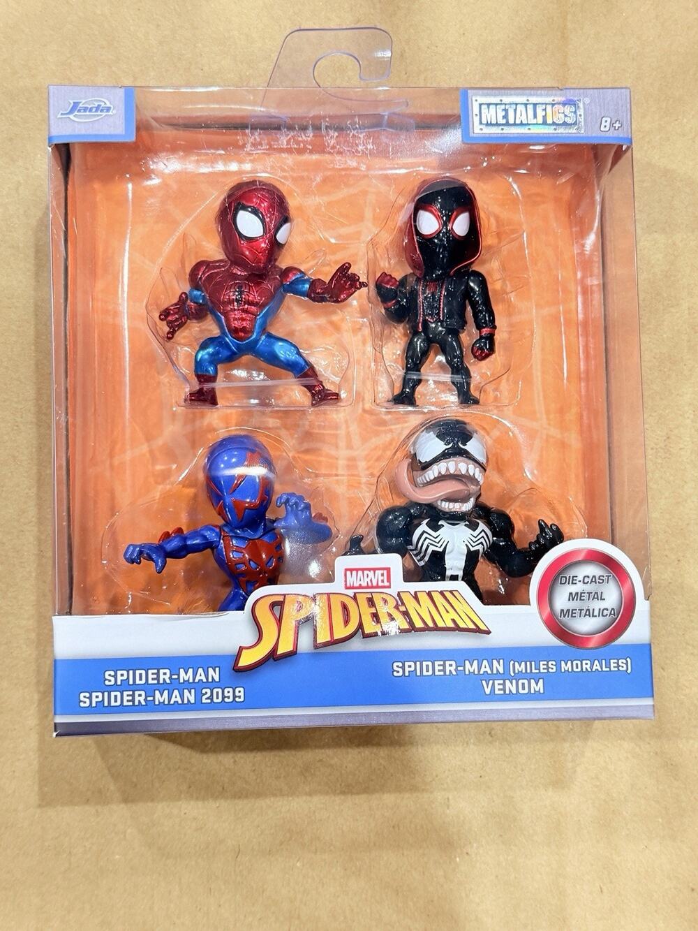 Marvel Spider-Man 2.5” Diecast Metal Figure 4 Pack Jada Toys MetalFigs New Box